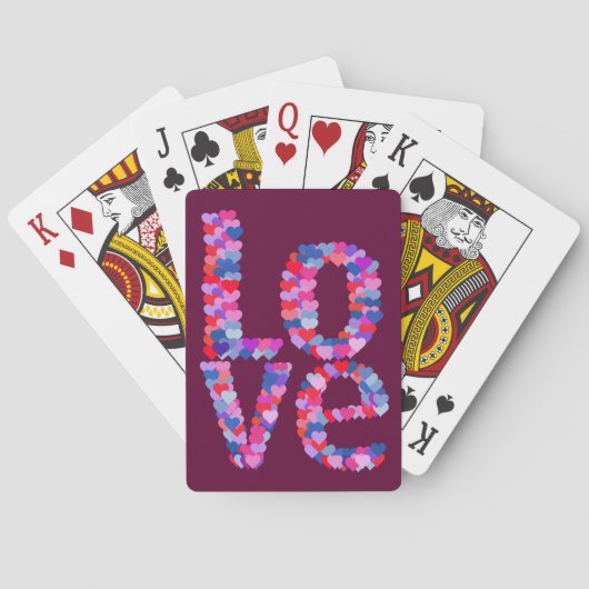 LIEBE Herztext Playing Cards Spielkarten (Rückseite)