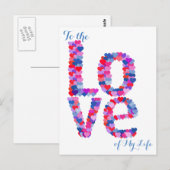 LIEBE Herztext Postkarte (Vorne/Hinten)