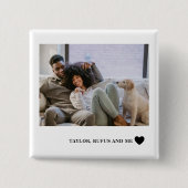 Liebe Herztext und 2 Fotografien Button (Vorderseite)