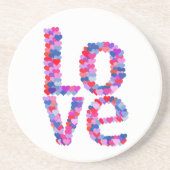 LIEBE Herztext Untersetzer (Vorne)