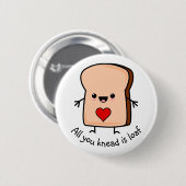 Liebe Herztoastknopf Button (Vorne & Hinten)