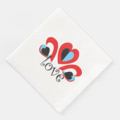 Liebe Herztraditionelle Valentinmaske Serviette (Ecke)