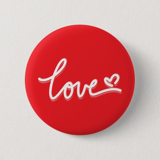 Liebe Herzvalentine Button (Vorderseite)