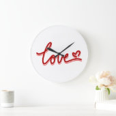 Liebe Herzvalentine Große Wanduhr (Zuhause)