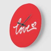 Liebe Herzvalentine Große Wanduhr (Winkel)