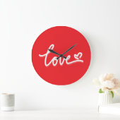Liebe Herzvalentine Große Wanduhr (Zuhause)