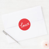 Liebe Herzvalentine Runder Aufkleber (Umschlag)