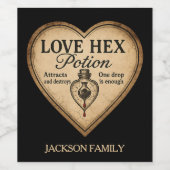 Liebe Hex Potion Ein Dop ist genug Weinetikett (Einzelnes Label)