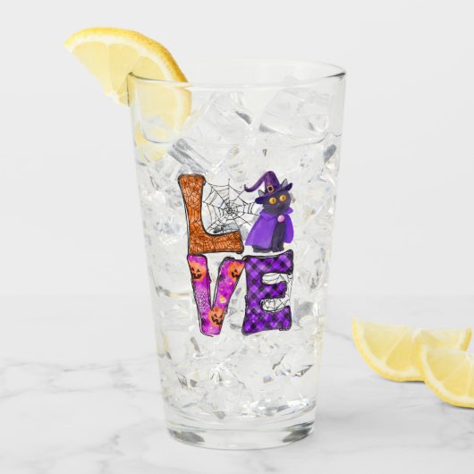 Liebe - Hexenkatze Glas (Vorderseite Ice)