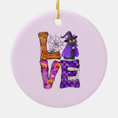 Liebe - Hexenkatze Keramik Ornament (Hinten)