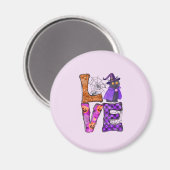 Liebe - Hexenkatze Magnet (Vorderseite/Rückseite)
