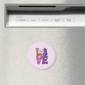 Liebe - Hexenkatze Magnet (In Situ (Geschirrspüler))