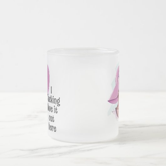 Liebe hier draußen mattglastasse (Mittel)