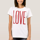 Liebe High Letters Red Gold Monogram Chic Design T-Shirt (Vorderseite)