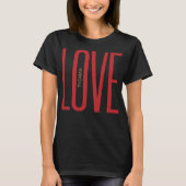 Liebe High Letters Red Golden Monogram Chic Design T-Shirt (Vorderseite)