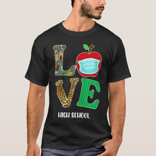 Liebe High School Virtueller E-Learning Lehrer Sch T-Shirt (Vorderseite)