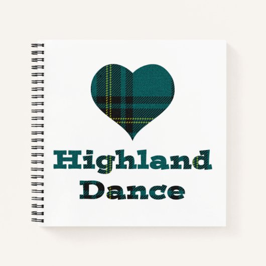 Liebe Highland Dance (Tartan auf der Rückseite) Notizblock (Vorderseite)