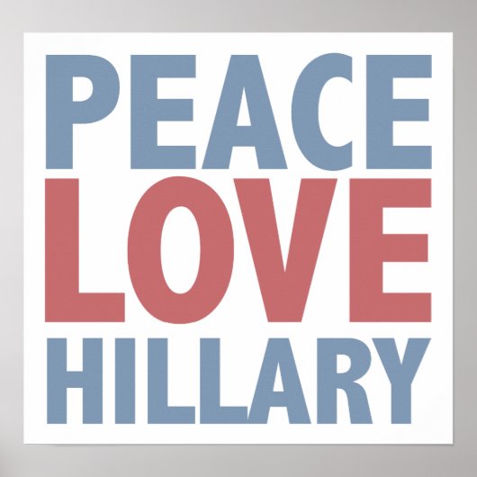 Liebe Hillary Poster (Vorne)