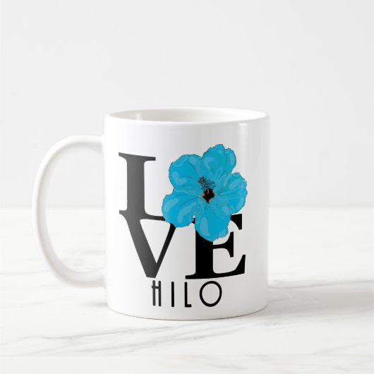 LIEBE Hilo Blue Hibiskus 11oz Kaffeetasse (Links)