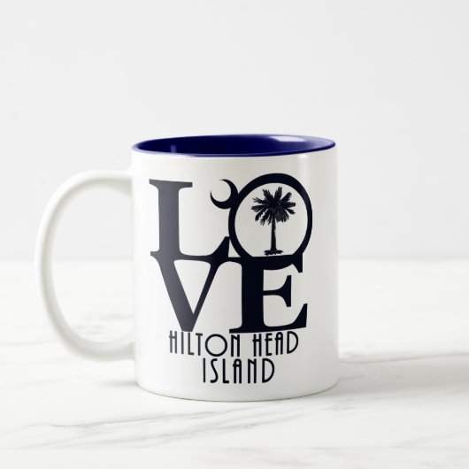 LIEBE Hilton Head Island 11oz Zweifarbige Tasse (Links)