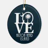 LIEBE Hilton Head Island Keramik Ornament (Links)