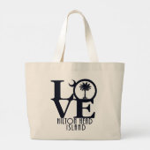 LIEBE Hilton Head Island Tote Bag Jumbo Stoffbeutel (Rückseite)