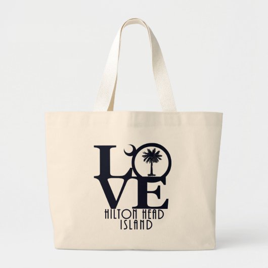 LIEBE Hilton Head Island Tote Bag Jumbo Stoffbeutel (Vorne)