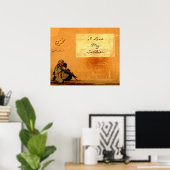 Liebe Hinweis auf die Mauer Militär Vermisst Sie Poster (Heimbüro)