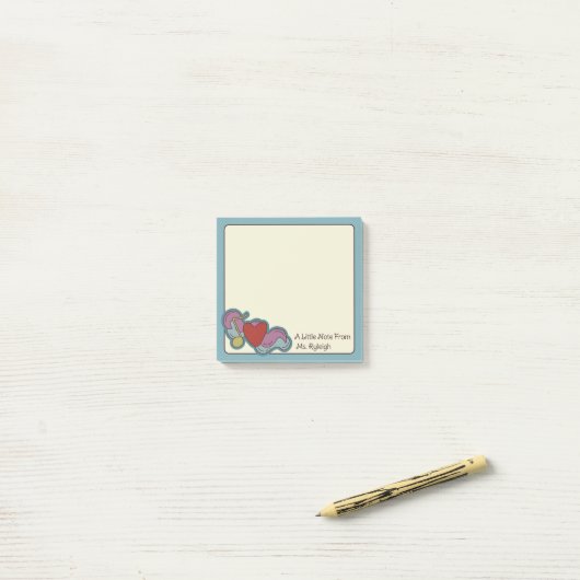 Liebe Hinweis: Doodles für Musikliebhaber Aquamari Post-it Klebezettel (Auf Schreibtisch)