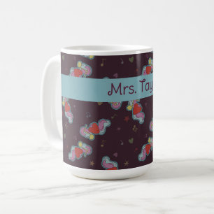 Liebe Hinweis: Doodles für Musikliebhaber Name Aqu Kaffeetasse