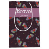 Liebe Hinweis: Doodles für Musikliebhaber Pink Mittlere Geschenktüte (Vorderseite)