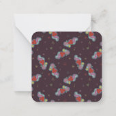 Liebe Hinweis: Doodles für Musikliebhaber Rot Mitteilungskarte (Rückseite)