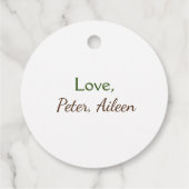 Liebe hinzufügen Namen einfache, editierbare Text  Geschenkanhänger (Rückseite)