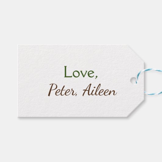 Liebe hinzufügen Namen einfache, editierbare Text  Geschenkanhänger (Vorderseite (Horizontal))