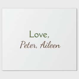 Liebe hinzufügen Namen einfache, editierbare Text  Geschenkpapier