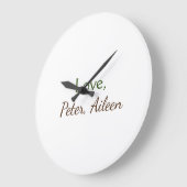Liebe hinzufügen Namen einfache, editierbare Text  Große Wanduhr (Winkel)