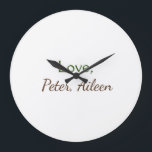 Liebe hinzufügen Namen einfache, editierbare Text Große Wanduhr<br><div class="desc">Gestaltung</div>