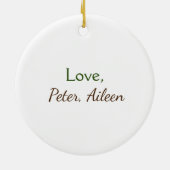 Liebe hinzufügen Namen einfache, editierbare Text Keramik Ornament (Hinten)