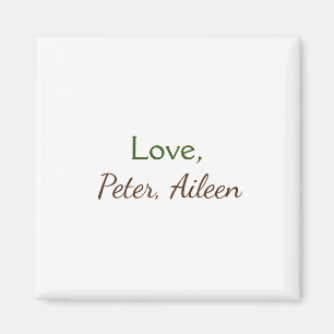 Liebe hinzufügen Namen einfache, editierbare Text  Magnet