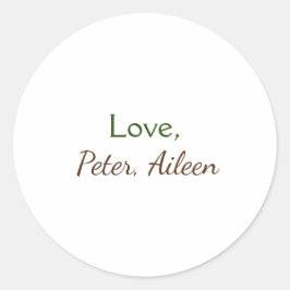 Liebe hinzufügen Namen einfache, editierbare Text  Runder Aufkleber