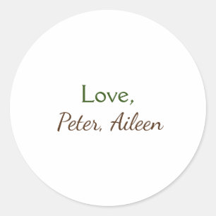 Liebe hinzufügen Namen einfache, editierbare Text Runder Aufkleber