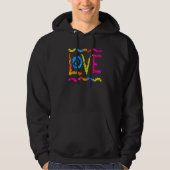 Liebe Hippie Groovy Rainbow Graffiti Spray Paint L Hoodie (Vorderseite)