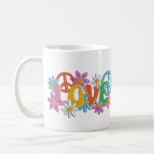 Liebe Hippie Peace Blume Power Kaffeetasse (Links)