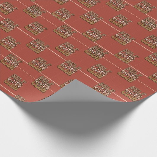 Liebe Hippie Peace Positive Geschenkpapier (Ecke)