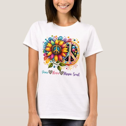 Liebe Hippie Soul T-Shirt (Vorderseite)