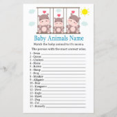 Liebe hippo Baby Animals Name Spiel (Vorderseite)