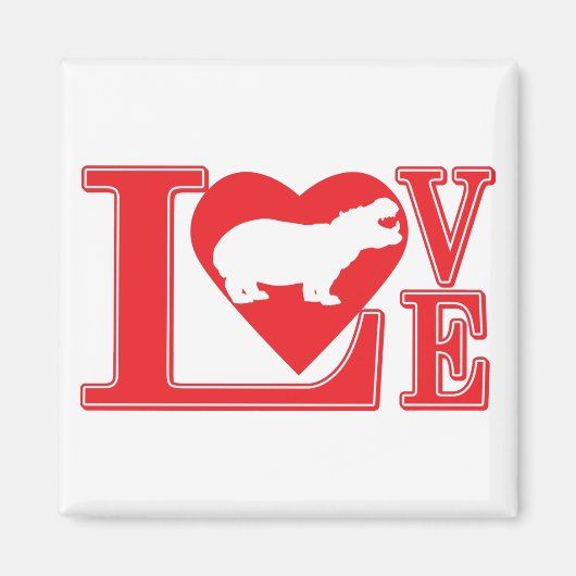 Liebe HIPPO Magnet (Vorne)