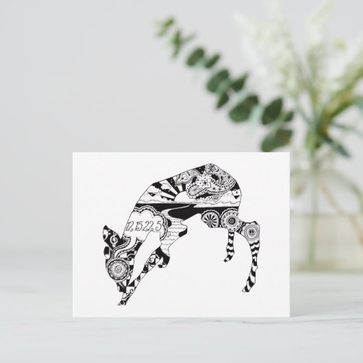 Liebe Hirsch Postkarte (Stehend Vorderseite)