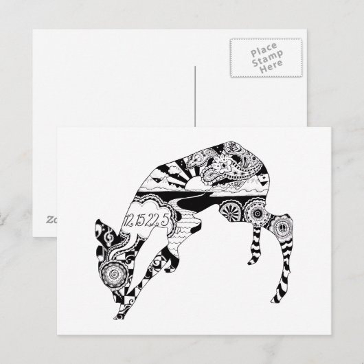 Liebe Hirsch Postkarte (Vorne/Hinten)