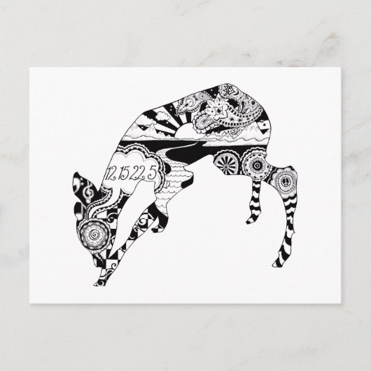 Liebe Hirsch Postkarte (Vorderseite)